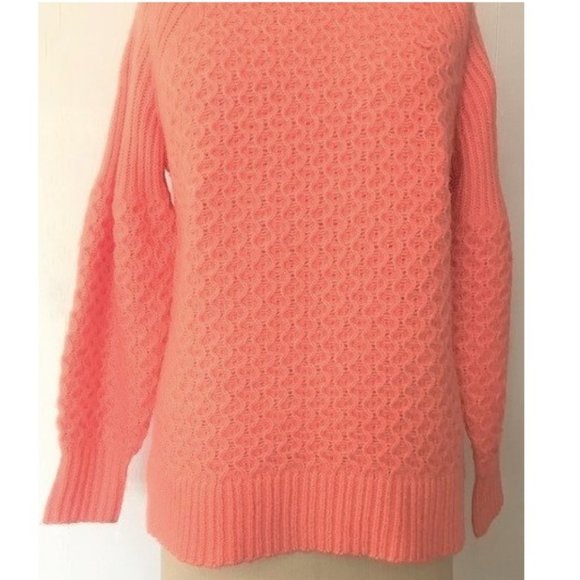 ANTHROPOLOGIE CORAL BIA MOCK NECK ALPACA BALLOON SLEEVE SWEATER S - Picture 10 of 13